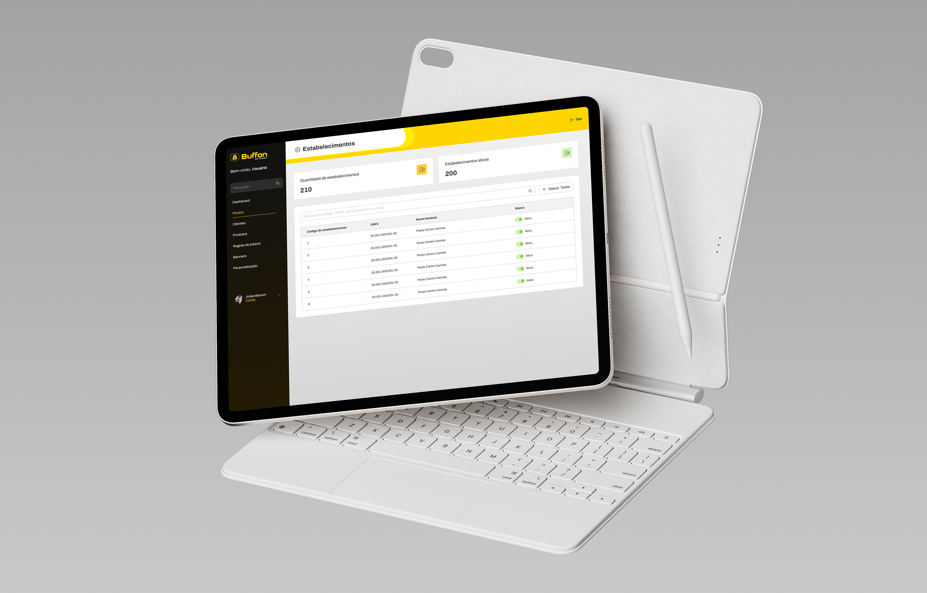 Dashboard Principal de Gestão de Frotas Bfrotas