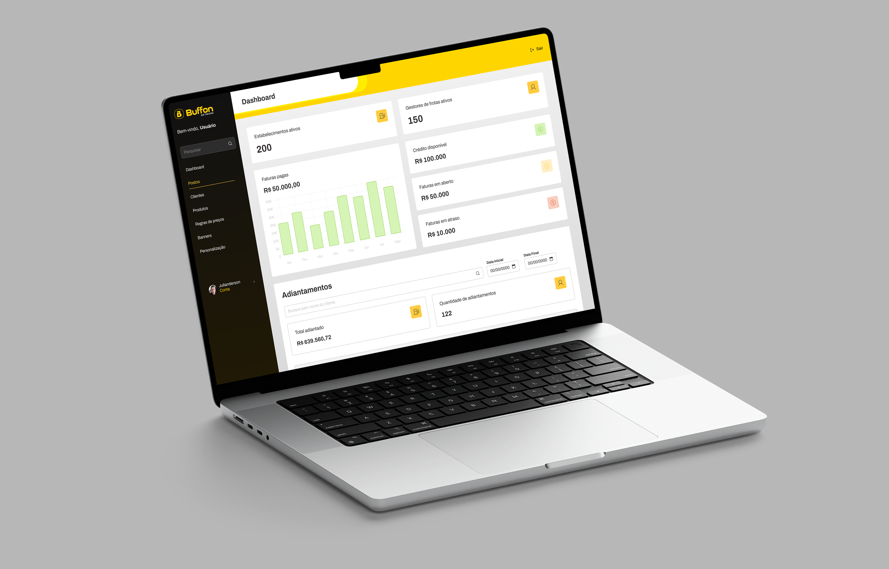 Interface Mobile Responsiva Bfrotas