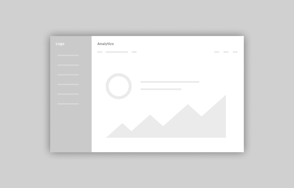 Wireframe Dashboard de Métricas e Gráficos Cripto Host