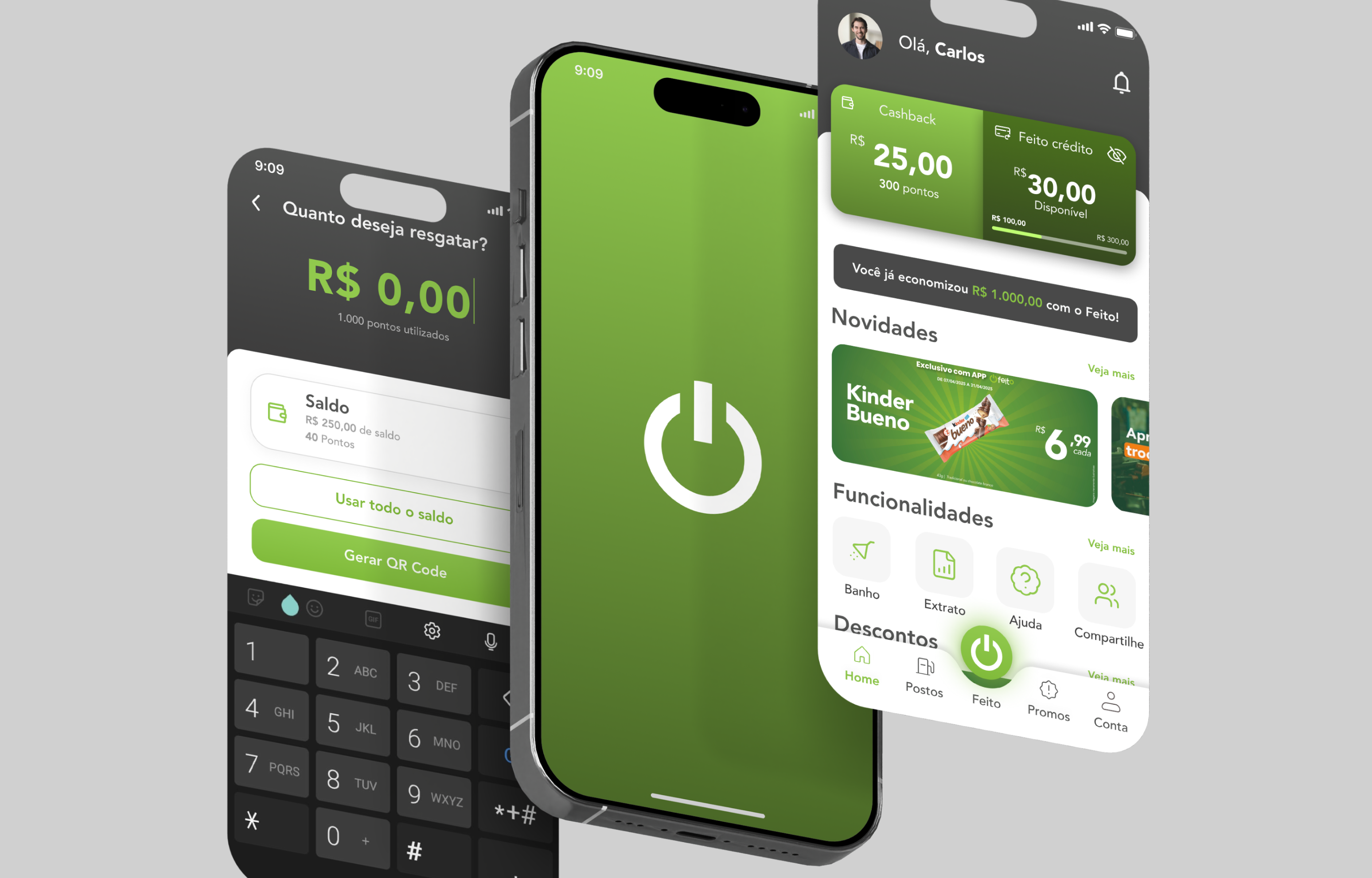Feito App - Loyalty and cashback dashboard screenshots
