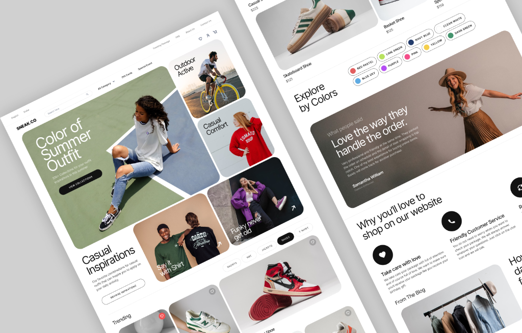 SNEAK.co - E-Commerce de Sneakers layout